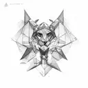 asexy Strong girl who has a ADHD and manik depression and architecture industrial designer  tattoo design idea