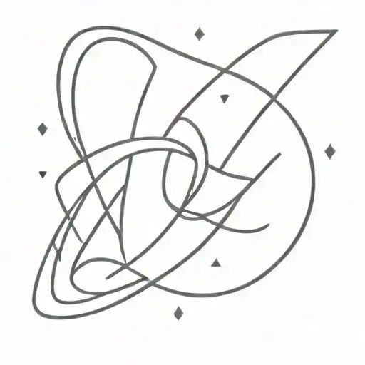 love comet revolving around the character "A" "S" tattoo design idea