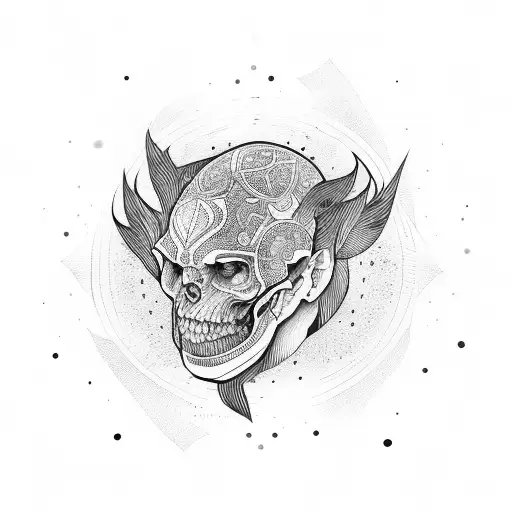 overthinker person tattoo design idea