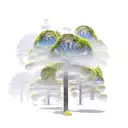 tree forest with some objects  tattoo design idea