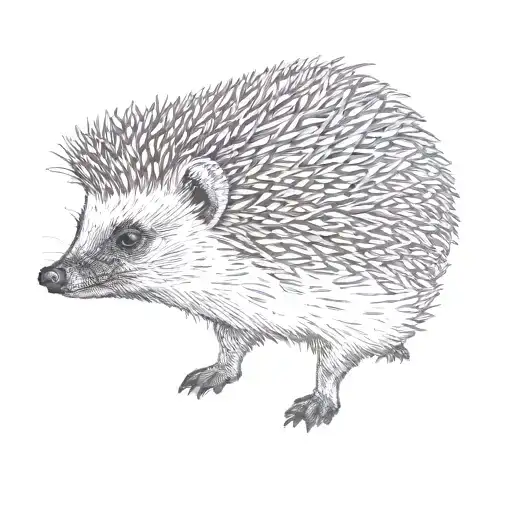 a hedgehog tattoo design idea