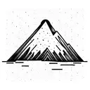 Volcano tattoo design idea