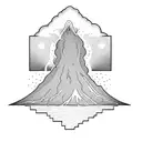 Erupting Volcano tattoo design idea