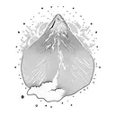 Erupting Volcano tattoo design idea