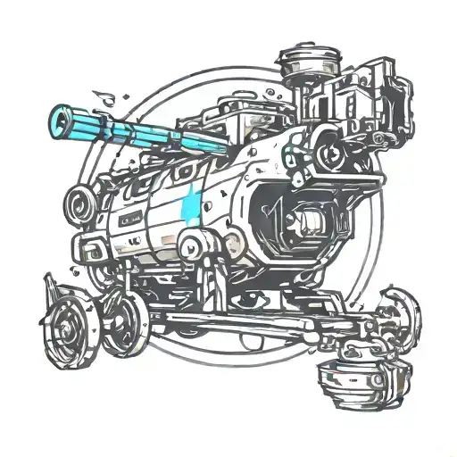 line and tank tattoo design idea