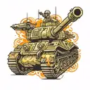 army and tank tattoo design idea