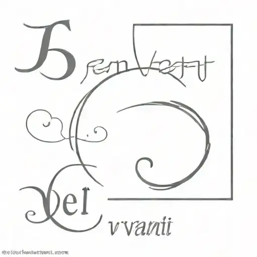 write with a simple san serif font "DEI VANTI" tattoo design idea