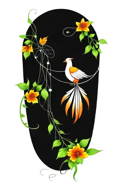 dream catcher phoenix flowers intertwined infinity symbols tattoo design idea