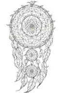 dream catcher phoenix flowers intertwined infinity symbols tattoo design idea