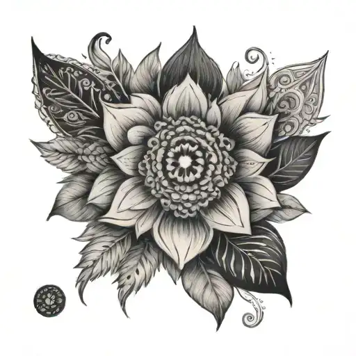 bohemian tattoo design idea