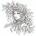 bohemian tattoo design idea