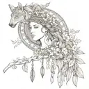 bohemian tattoo design idea