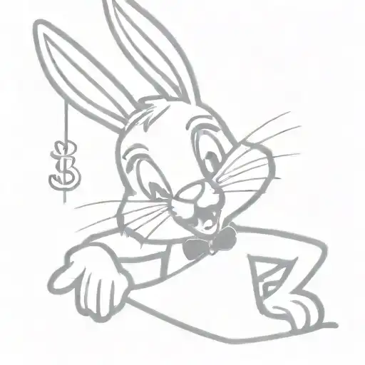 Buggs bunny the hangman in reverse  tattoo design idea