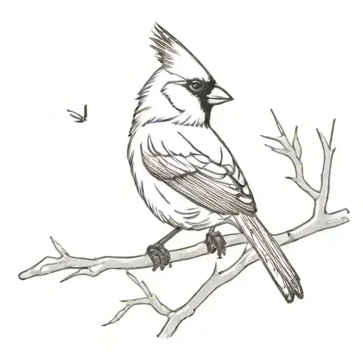 shoulder tattoo of a cardinal bird  tattoo design idea