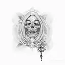 rosary unstoppable tattoo design idea