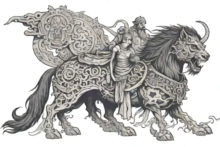 persian history tattoo design idea