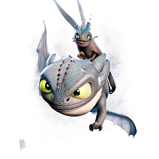 harry potter with marvel with how to train your dragon tattoo design idea