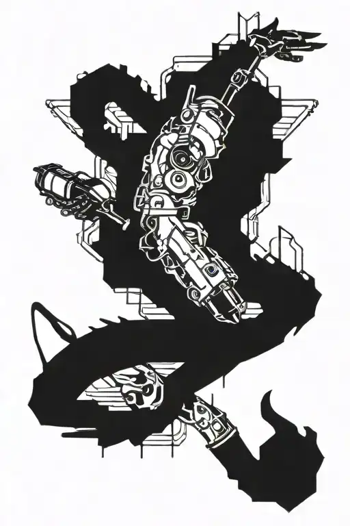 cyberpunk edgerunners tattoo design idea