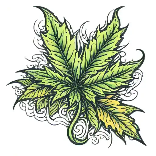 tribal pot leaf tattoos