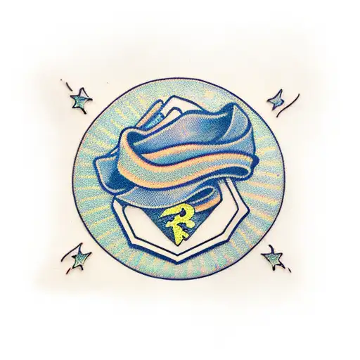 ribbon for breast cancer and allopecia  tattoo design idea