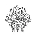 ribbon for breast cancer and allopecia with color  tattoo design idea