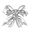 ribbon for breast cancer and allopecia with color  tattoo design idea