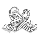 ribbon for breast cancer and allopecia  tattoo design idea