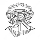 ribbon for breast cancer and allopecia  tattoo design idea