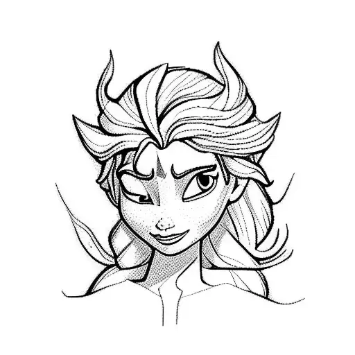elsa  tattoo design idea