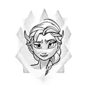 elsa  tattoo design idea