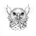 chick tattoo design idea