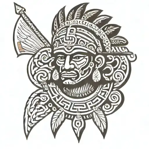 puerto rican taino  warrior tattoo tattoo design idea