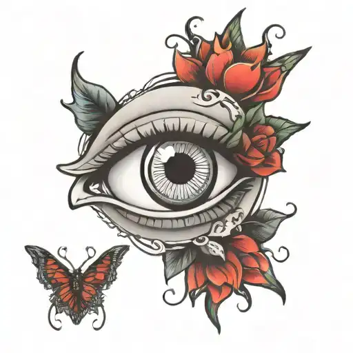  eye but inside is all knowing yourself is true tattoo design idea