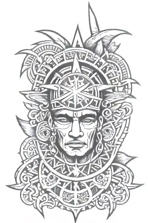 puerto rico tribal tattoo with flag colors representing tattoo design idea