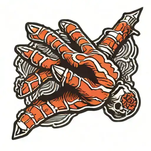 Freddy krueger glove tattoo design idea