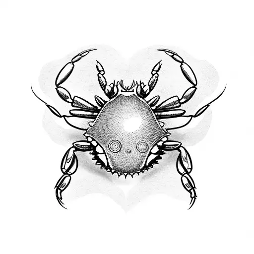 crab with wording Felici-dad tattoo design idea
