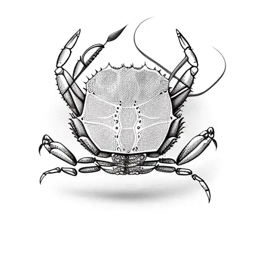 crab with wording Felici-dad tattoo design idea