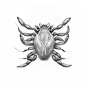 crab with wording Felici-dad tattoo design idea