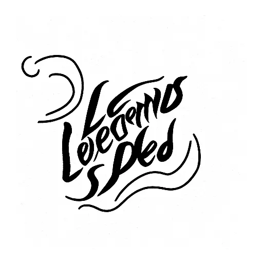 legends never dies lettering tattoo design idea