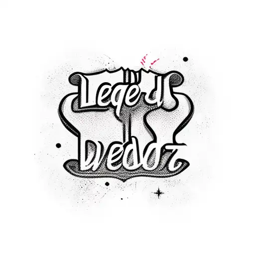 legends never dies 999 lettering tattoo design idea