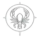 cancer zodiac sign tattoo design idea