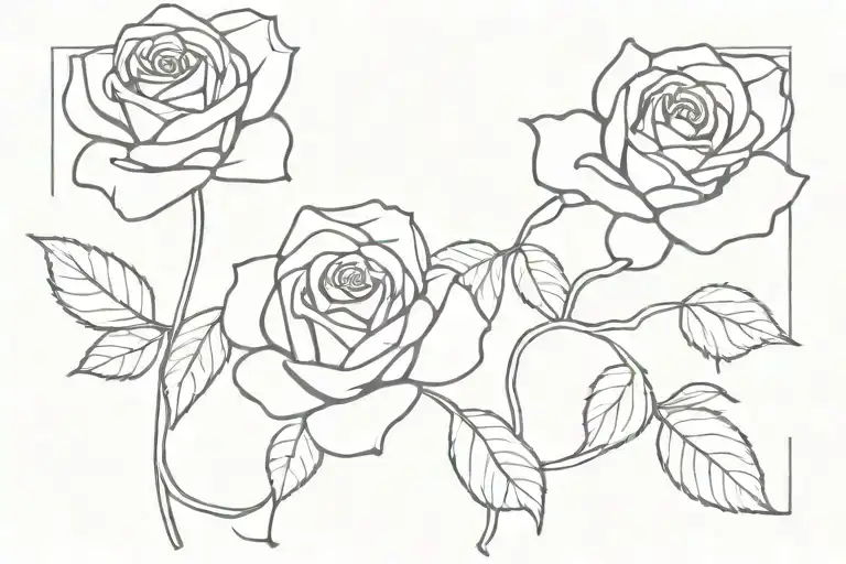Aurelia rose intertwined tattoo design idea