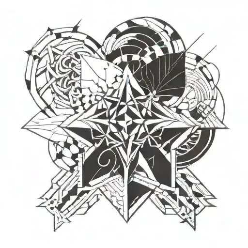 wind, water, earth, fire tattoo design idea