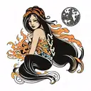 wind, water, earth, fire tattoo design idea