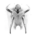 spiderman web on right knee venom web on left knee tattoo design idea