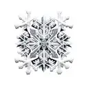 snowflake woman's face broken heart  tattoo design idea