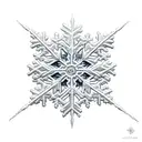 snowflake woman's face broken heart  tattoo design idea