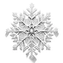 snowflake woman's face broken heart  tattoo design idea