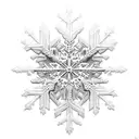 snowflake woman's face broken heart  tattoo design idea