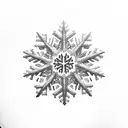 snowflake woman's face broken heart  tattoo design idea